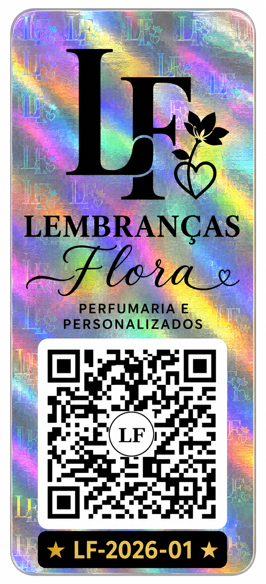 Selo de autenticidade LF — Lembranças Flora